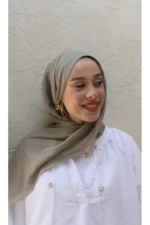 Neo Cotton Hijab Shawl in Antique Beige - Soft Lightweight Wrap Scarf for Women - Image 4