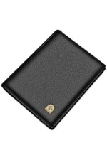 Firenze 347 Men's Genuine Leather Wallet - Black Vertical Bifold Card Holder - Image 4