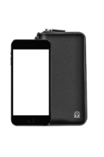 Milano Hand-Made Zip-Around Long Men's Leather Wallet - Black Genuine Calfskin Card Holder - Image 4