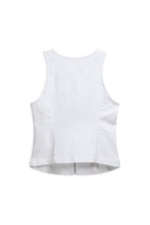 LTB Isella Women's White Denim Vest - Slim Fit Zip-Front Sleeveless Jean Waistcoat - Image 4
