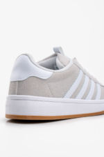 Women's Grey Suede Casual Sneakers with Side Stripe - Image 5