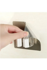 Wall-Mounted Mop & Broom Holder in Gold - Self-Adhesive Kitchen & Bathroom Organizer Rack - Image 5