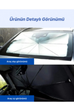 Car Windshield Sun Shade Umbrella - Foldable Reflective UV Protection Front Window Sunshade - Image 5