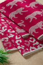 2-Piece Face & Hand Towel Set with Leopard Jacquard - 50x70 cm 100% Turkish Cotton Towels - Image 2