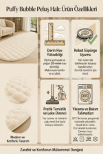 Oval Cream Plush Rug - Washable Non-Slip Soft Living Room & Bedroom Carpet - Image 5