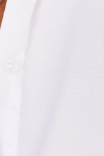 Women's White Slim Fit Shirt - Long Sleeve Hidden Placket Basic Blouse - Image 6