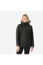 Decathlon Quechua NH500 Women's Black Waterproof Padded Winter Jacket - Hooded, -10°C