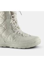 Decathlon Quechua NH500 High Women's Beige Waterproof Snow Boots - Lace-Up Winter Hiking Boots - Image 2