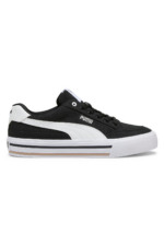 Puma Court Classic Vulc FS Unisex Black & White Court Sneakers - Canvas Low-Top Trainers