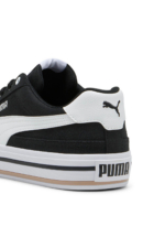 Puma Court Classic Vulc FS Unisex Black & White Court Sneakers - Canvas Low-Top Trainers - Image 4