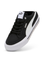 Puma Court Classic Vulc FS Unisex Black & White Court Sneakers - Canvas Low-Top Trainers - Image 5