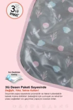 3-Pack Liquid Waterproof Baby Feeding Bib Burp Cloth Tie-On 3-Piece Set - Image 2