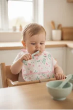 3-Pack Liquid Waterproof Baby Feeding Bib Burp Cloth Tie-On 3-Piece Set - Image 4