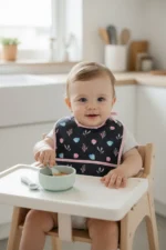 3-Pack Liquid Waterproof Baby Feeding Bib Burp Cloth Tie-On 3-Piece Set - Image 6