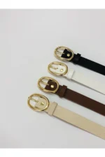 4-Pack Value Set Women's Oval Buckle Belt for Dresses, Pants, Jackets and Shirts - Image 4