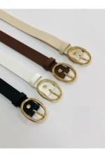 4-Pack Value Set Women's Oval Buckle Belt for Dresses, Pants, Jackets and Shirts - Image 6