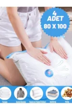 4-Piece Vacuum Storage Bag Set (80x100 cm) - Space Saver Bags for Comforters, Closet and Suitcase Organizer - Image 2