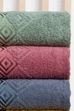 6-Piece 100% Cotton Hand and Face Towel Set - 30x50 cm Luxury, Soft, Absorbent Kitchen and Bathroom Towels - Image 4
