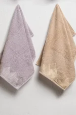 6-Piece 100% Cotton Hand and Face Towel Set - 30x50 cm Luxury, Soft, Absorbent Kitchen and Bathroom Towels - Image 6