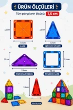 72-Piece Original Magnetic Building Blocks Educational Magnetic Toy Set - Image 4