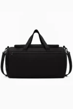 Black Front Pocket Large Travel and Sports Bag with Shoe Compartment - Image 8