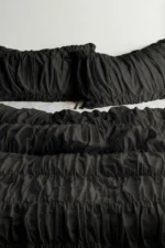 Black Ruffled Double Cotton Duvet Cover Set - Image 3