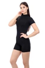 Black Women's Swimming Jumpsuit Swimsuit - Slimming Shorty Swim Dress Pool Swimwear - Image 2