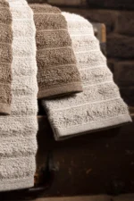 Bubble 4-Piece 100% Cotton Towel Set - Premium Hand, Face, and Head Towels (Highly Absorbent 50x90 cm - Brown) - Image 6