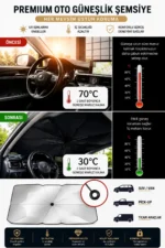 Car Windshield Sun Shade Umbrella - Foldable UV Protection Auto Front Window Sunshade Cover - Image 3