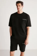 Colombia Men's 2-Piece Embroidered Tracksuit Set - Black Comfort Fit (Unbrushed)