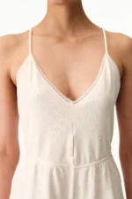 Cream Pink Pointelle Teddy Romper - Soft and Comfortable Design - Image 2