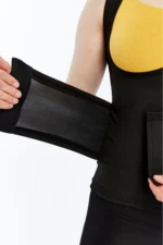 Cristal Thermal Sauna Effect Tank Top - Waist and Belly Slimming Sweat Belt Corset Black - Image 2