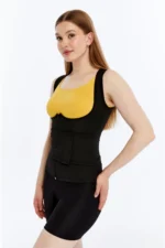 Cristal Thermal Sauna Effect Tank Top - Waist and Belly Slimming Sweat Belt Corset Black - Image 5