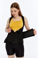Cristal Thermal Sauna Effect Tank Top - Waist and Belly Slimming Sweat Belt Corset Black - Image 6