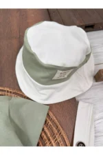 Green Striped Safari Hat Summer Baby Boy Overalls and Snap Bodysuit Set - Image 3
