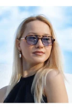 Ice Cube Unisex Blue Mirrored Sunglasses - Image 2
