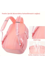 Korean Style Girls' School Bag Set Backpack Lunch Bag Pencil Case Pink - Image 3
