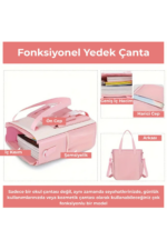 Korean Style Girls' School Bag Set Backpack Lunch Bag Pencil Case Pink - Image 5