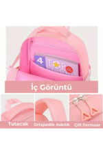 Korean Style Girls' School Bag Set Backpack Lunch Bag Pencil Case Pink - Image 7