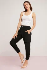 Lillesol Women's Basic White Ribbed Thick Strap Tank Top Blouse - Image 4