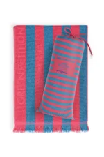 Maris Azure Large Beach Towel with Carrying Bag - 100x180 cm Sustainable Uncolored Eco-Friendly Swim Towel - Image 6