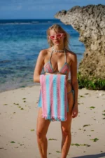Maris Candy Large Beach Towel with Carrying Bag - 100x180 cm Quick Dry Eco-Friendly Pool and Swim Towel - Image 5