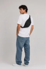 Men's Black 2-Compartment Functional Waist and Shoulder Bag - Image 2