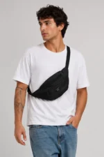 Men's Black 2-Compartment Functional Waist and Shoulder Bag - Image 3