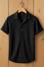 Men's Black Casual Oversized Shirt