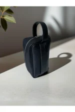 Men's Black Double Handle Faux Leather Elegant Handbag - Image 2