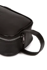 Men's Black Vegan Leather Elegant Clutch Wristlet Handbag - Image 6