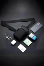 Men's Impertex Fabric Bodybag with Phone Pocket Waist and Chest Bag - Image 4
