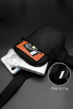 Men's Impertex Fabric Bodybag with Phone Pocket Waist and Chest Bag - Image 6