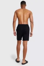 Men's Quick Dry Mesh Lined Black Swim Shorts with Pockets - Image 3